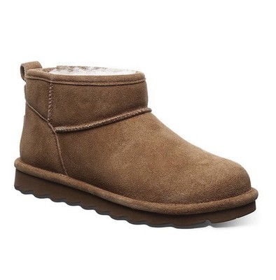 Bearpaw Women Shorty Suede Boots Size 6 Hickory 2860W Brand New