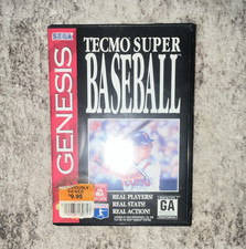 Tecmo Tecmo Super Baseball Sega Genesis Sports Baseball Multiplayer GA w/ Case