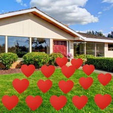 Valentine's Day 11.8 x 10.2 inches yard sign , 11 stake , red