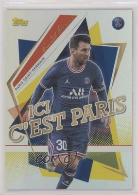 2021 Paris Saint-Germain Team Set Ici C'est Yellow Foil 10/50 Lionel Messi 0z5