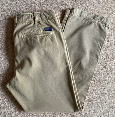 GANT NEW HAVEN REGULAR FIT SAND BEIGE CHINO HOSE 32 W 30 L 