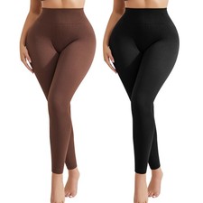 Women Ribbed Seamless Leggings High Waisted Workout Gym Athletic Yoga Pants