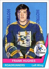 1977-78 OPC O Pee Chee Custom Frank Hughes Phoenix Roadrunners WHA #239