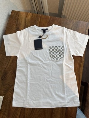 Louis Vuitton T-Shirt mit Signatur aus Metall Gr. M (38)
