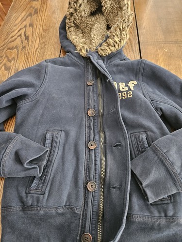 Abercrombie Kids Sherpa Lined Hooded Jacket Youth Medium - Picture 3 of 7