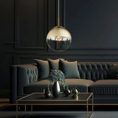 GLOBO LED Decken Hänge Leuchte Schlaf Zimmer Glas Kugel Beleuchtung Pendel Lampe gold