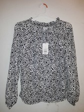 Womens black leopard print shirt. NEW