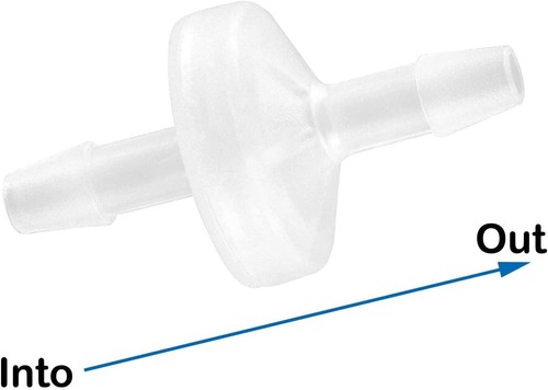 Rückschlagventil 1/8" (3MM) Einweg PVDF Kunststoffschlauch Widerhaken für Brenngas Flüssigkeit Luft 5 P - Bild 2 von 2
