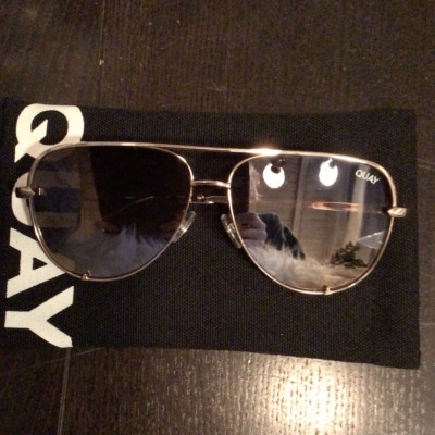 NEW ! Quay Australia Champagne Gold Aviator Sunglasses