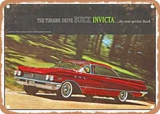 METAL SIGN - 1960 Buick Invicta 2 Door Hardtop Vintage Ad