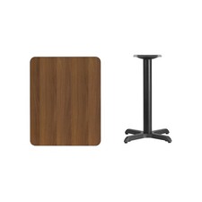 24" x 30" Walnut Laminate Table Top With Base - Table Height Restaurant Table