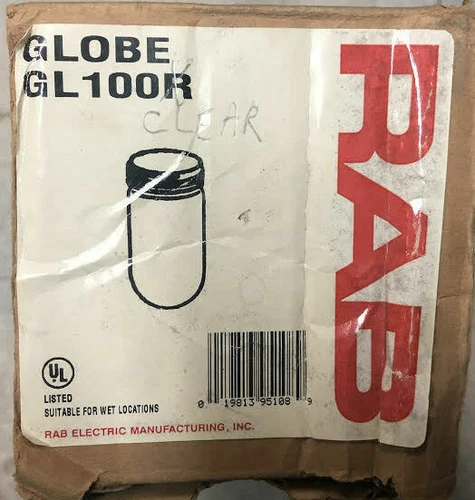 RAB Lighting GL100R Globe Glass Clear