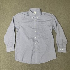 Brooks Brothers Shirt Button Down standard Non Iron Blue Supima Cotton 16-33