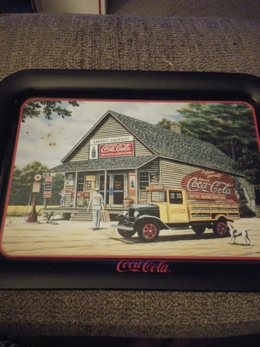 コカコーラ ビンテージトレイThe Pause That Refreshes Vintage Coca Cola Tin Tray “The Pause That Refreshes” by