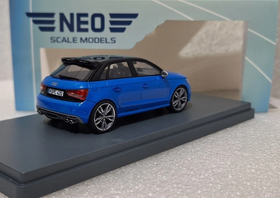 WOW Audi A1 S1 Quattro Sportback 2014 Blue 1:43 Neo 46420 EXTREMELY RARE!! - Image 3 of 4