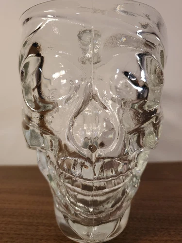 Luminarc PIRATE SKULL DRINK MUG Cup Heavy Glass Barware HALLOWEEN 30.75 fl oz
