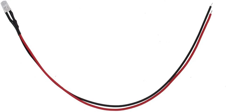 MOTOKU 10X 12V Blanco Luz LED Individual Bombilla Individual con Cable Brig Adjunto 9" Foto 2 de 4