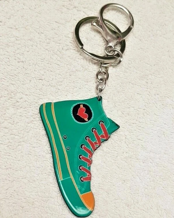 Converse All Star Green Tall Keychain 4cm New