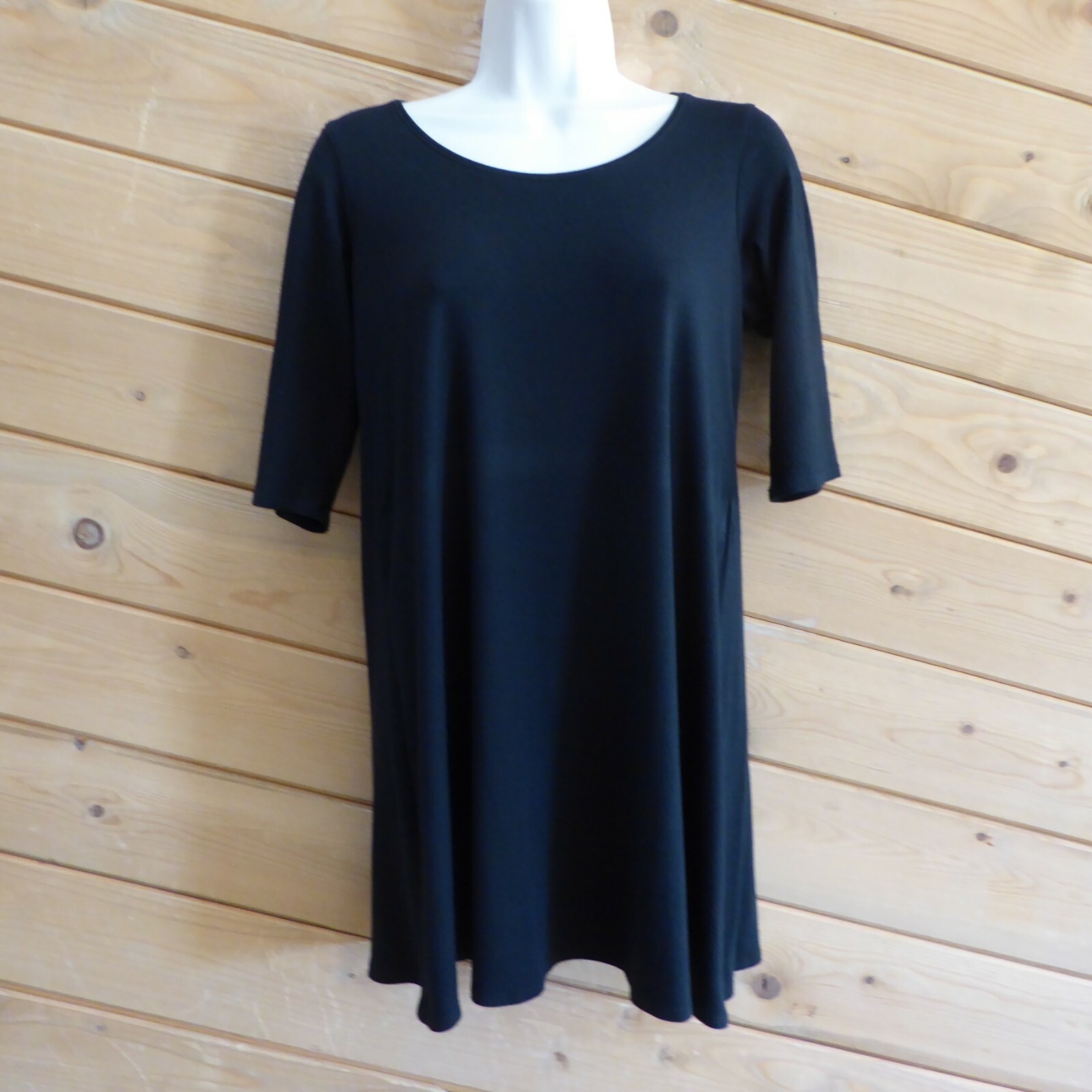 Eileen Fisher PS Black Basic Versatile Aline Tuni… - image 1