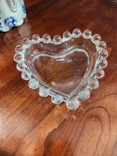 Heart Candlewick Clear 5" Dish by Imperial Glass tidbit dish, trinket bowl