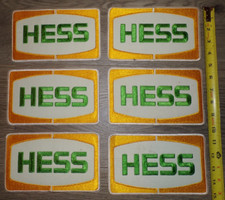 AMERADA HESS TRUCK EMPLOYEE JACKET PATCHES (LOT OF 6) FROM GAS EMPLOYEE RARE NEW