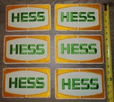 AMERADA HESS TRUCK EMPLOYEE JACKET PATCHES (LOT OF 6) FROM GAS EMPLOYEE RARE NEW