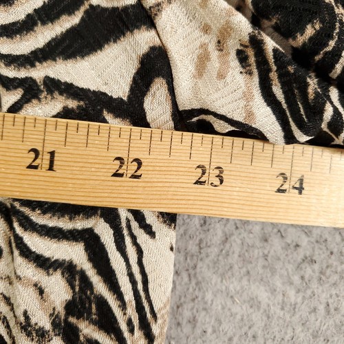 Chicos Cardigan Womens XL Black White Zebra Print Open Front Knit Stretch 3 - Picture 4 of 9
