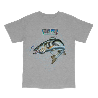 Striper Diamond Mens Fishing T-Shirt Outdoors Tee Fresh And Salt