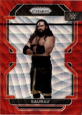 2022 Panini Prizm WWE #103 Saurav Ruby Wave Oakland Athletics