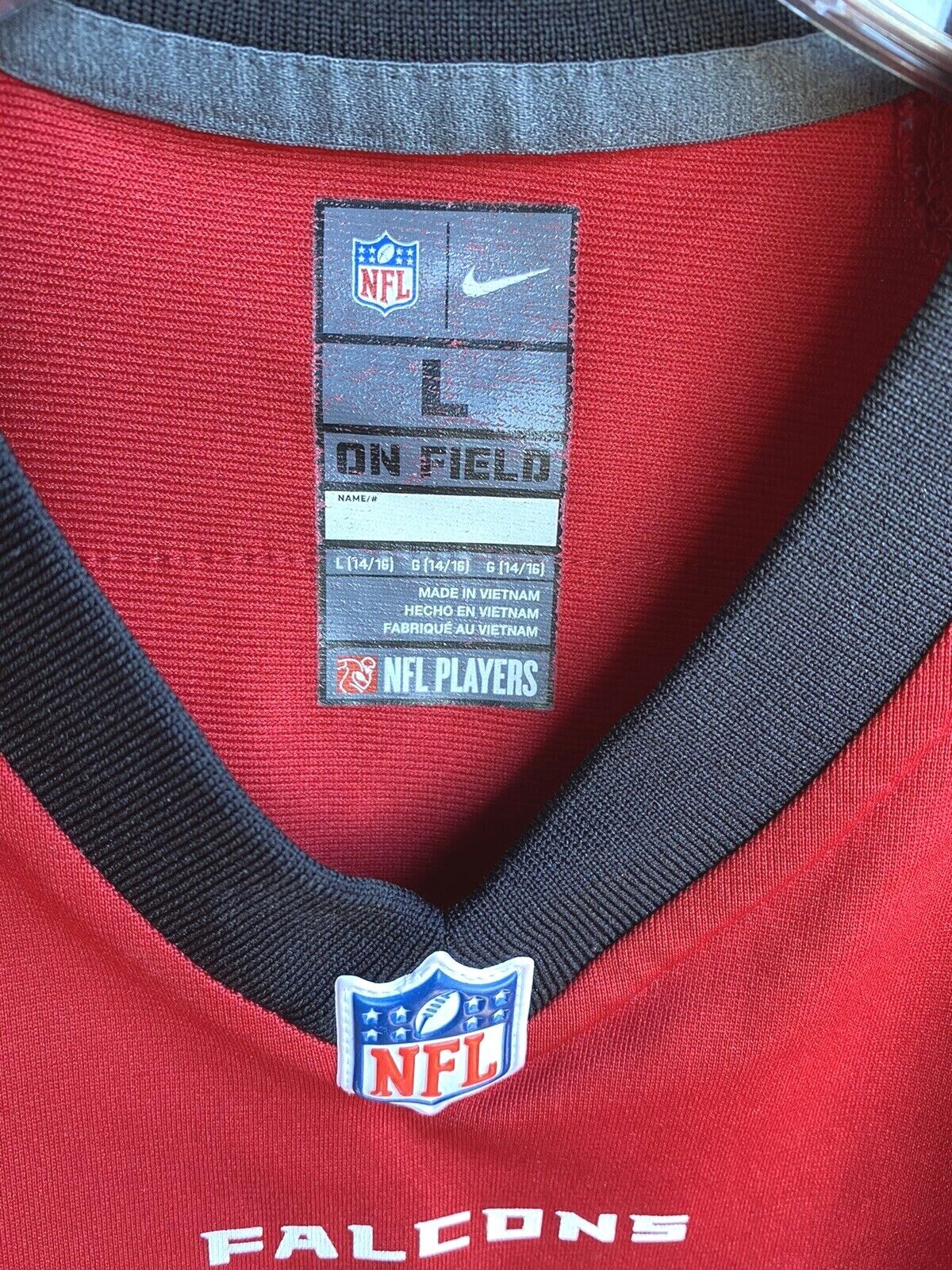 Nike Atlanta Falcons No11 Julio Jones Red Team Color Youth Stitched NFL Limited Therma Long Sleeve Jersey