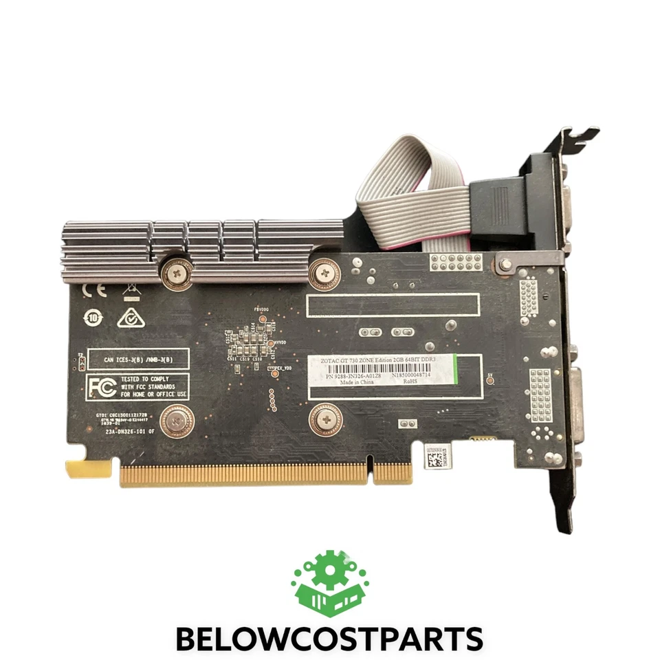 ZOTAC Black Geforce GT 730 Zone Nvidia 2GB 64 BIT DDR3 Video Graphics Card - Image 2 of 4