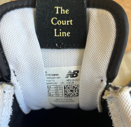New Balance Mens 574 Courtline CT574BNH Black Blue Court Shoes Sneakers Size 8.5 - 第 5/20 張圖片