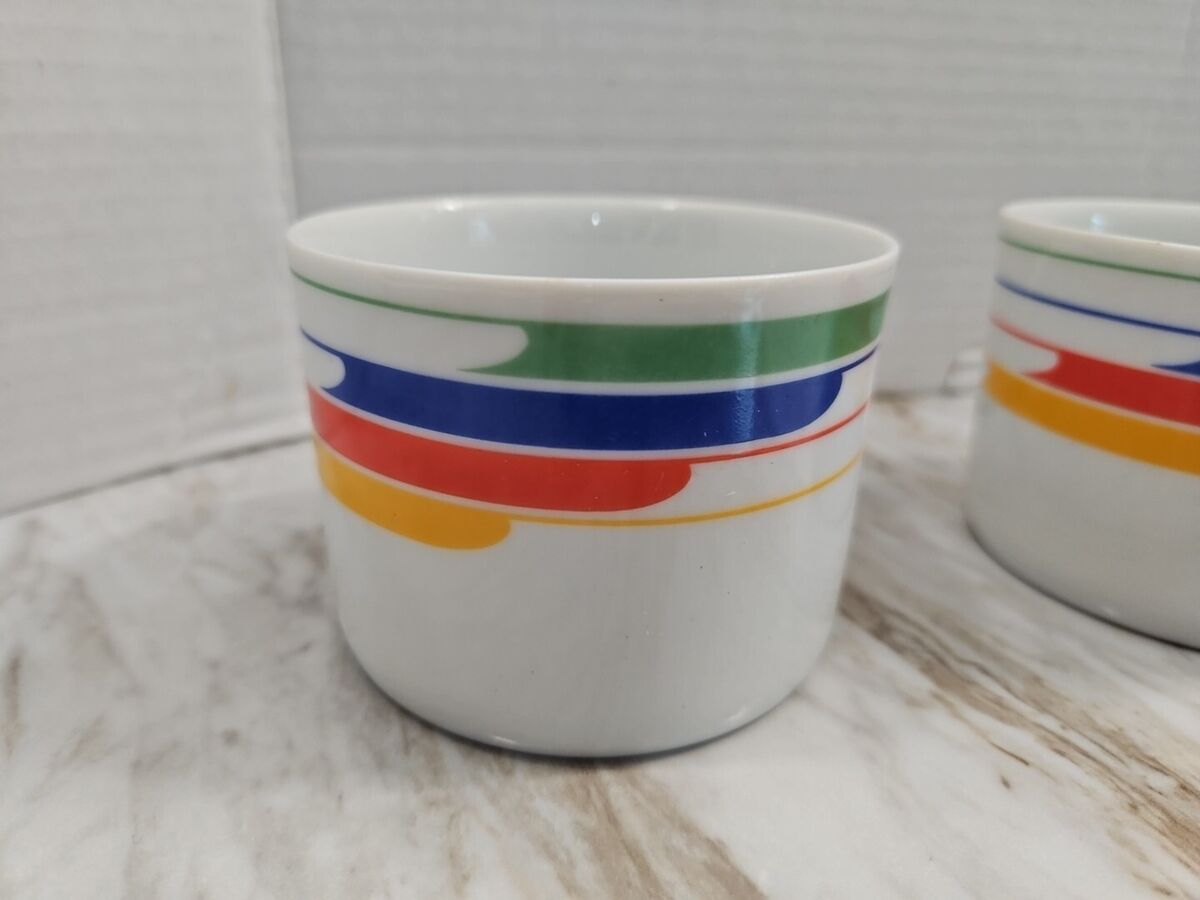Vtg Studio Nova Primary Gallery Hi-Fi L9186 Porcelain Coffee Tea Cups 8oz Qty 4 Vtg Studio Nova Primary Gallery Hi-Fi L9186 Porcelain Coffee Tea Cups 8oz Qty 4
