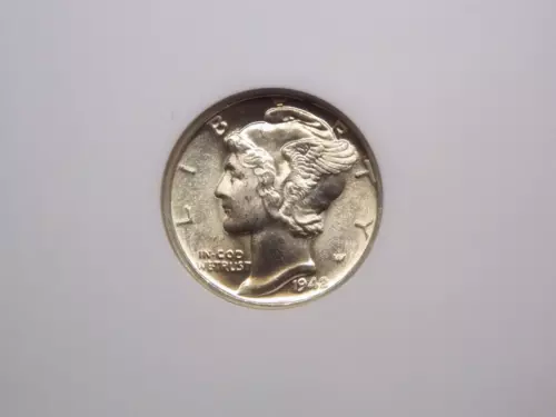 1942 "D" Mercury SILVER Dime 10c NGC MS66 FB #022 *FULL BANDS* BU Unc ECC&C, Inc