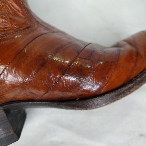 *LESEN Nocona Full Eel Western Cowboystiefel Herren Größe 8,5 D 9062 Cognac Braun - Bild 7 von 24
