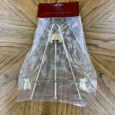 Vintage Andrea by Sadek Plate Easel Brass Pineapple Stand Art Book Display NEW