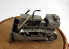 1990s Case Bulldozer  1:43 Spec-Cast PEWTER Fine Pewter COLLECTABLE W/ BOX VTG.