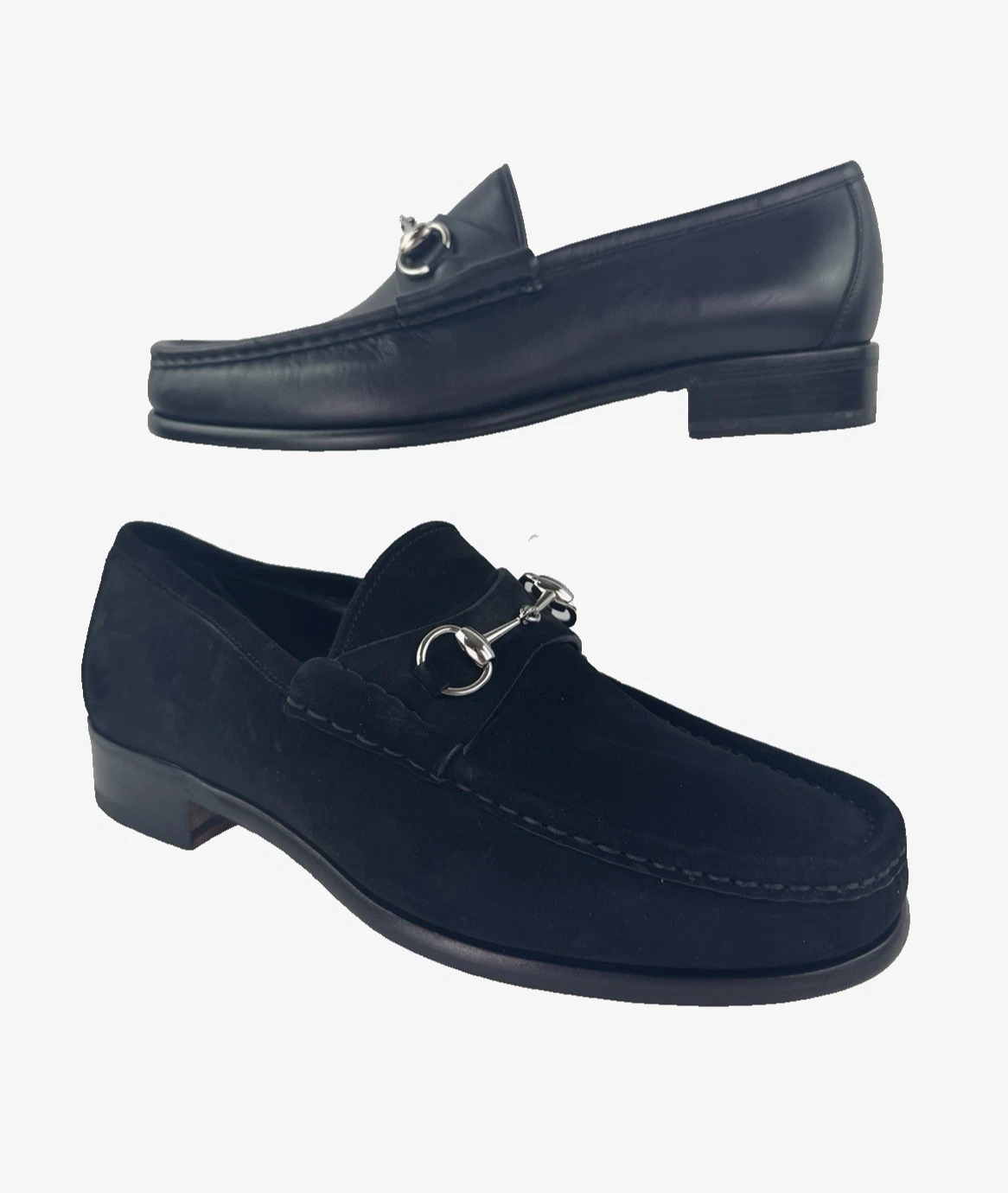 Chaussures mocassins noirs Gucci neufs authentiques MIS MATCH pointure cuir 8,5 9 US 8 8,5 UK 42 EU