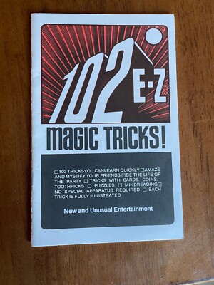 102 E-Z Magic Tricks Booklet  New Free Shipping 