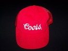 Coors Beer Vintage Snapback 1980s Corduroy red hat mesh back truckers cap