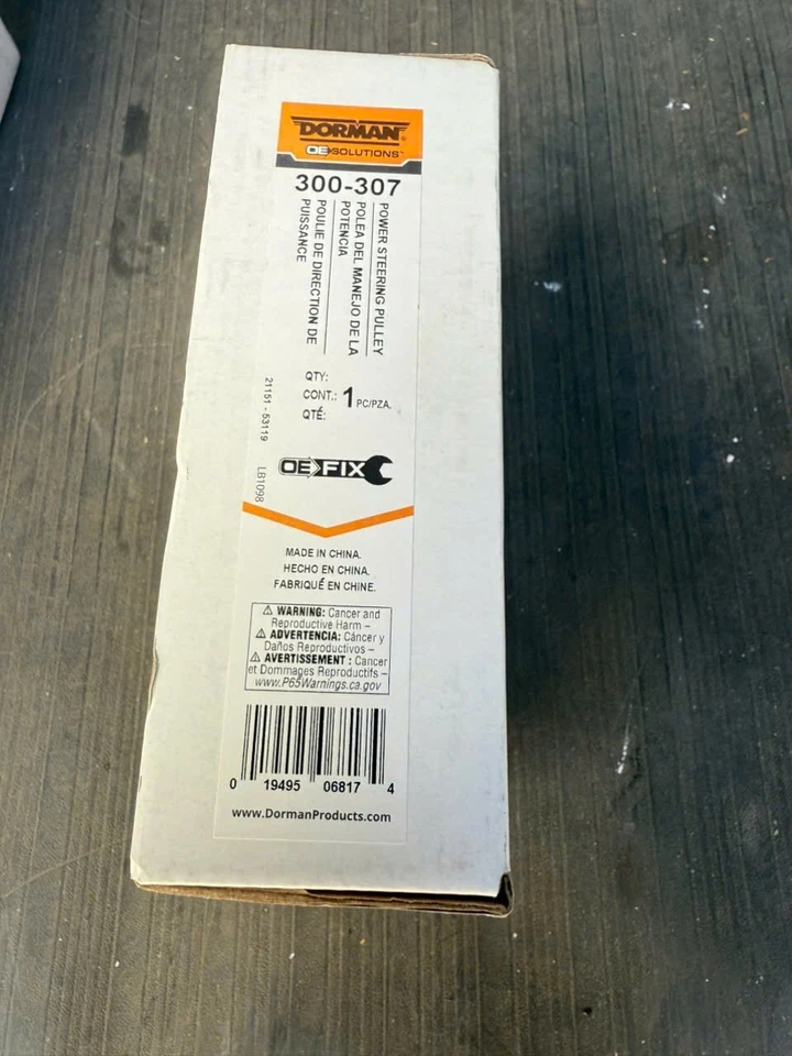 Polea de bomba de dirección asistida 300-307 Dorman para camioneta Ram Dodge Dakota Durango Foto 3 de 3