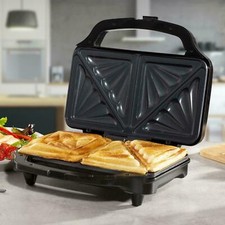 Deep Fill 900W Sandwich Maker Toaster Toastie Non Stick Stainless Steel Pan UK