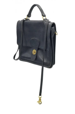 Coach Vintage Black G6L-5130 Station Leather Crossbody With