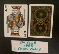 Swap Playing Card   BICYCLE 1885   King of Clubs  POKER SIZE