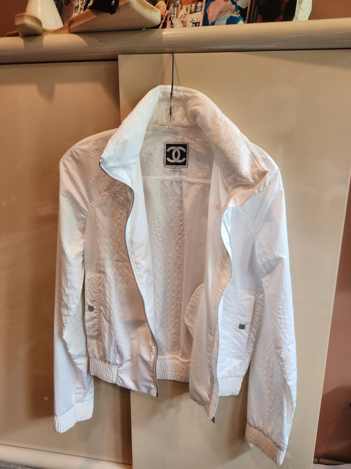 Chanel White Polyester Lightweight Jacket With Ho… - image 1