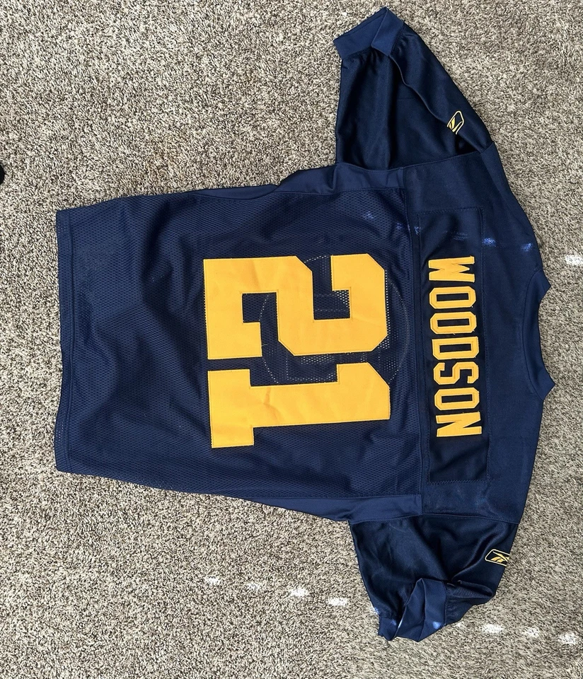 JERSEY RETRO CHARLES WOODSON GREEN BAY PACKERS - Reebok Onfield Azul Hombre 48 Foto 4 de 4