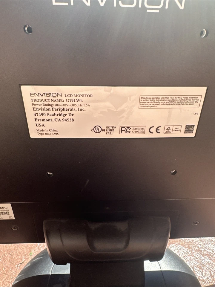 HP Envision G19LWK 19-inch LCD Monitor 1440x900 with Power Cord - Image 4 of 4