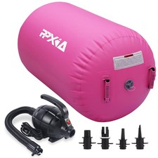 Gymnastics Air Roller Air Barrel Inflatable Tumbling Mat, Tumble Track Backha...