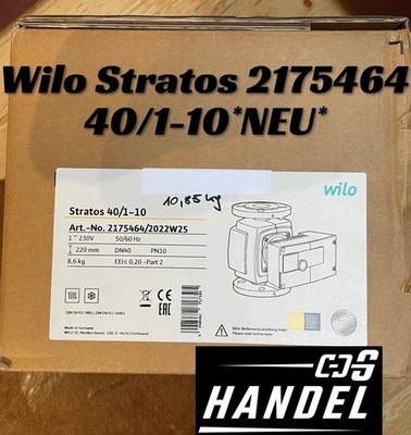 Wilo Stratos 40/1-10 Art. Nr. 2175464  Heizungspumpe Pumpe Nassläufer NEU*