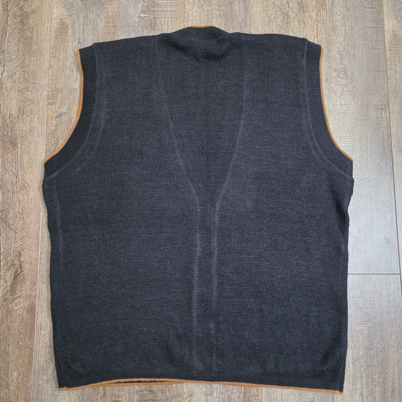 Vintage Basic Editions Sweater Vest FALL Black Kn… - image 5